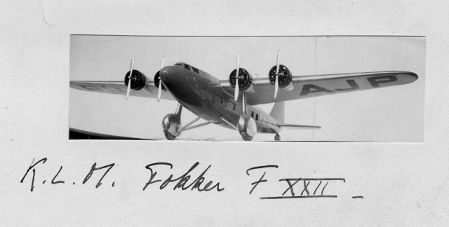 macrobertson race 1934 ph-ajp fokker fxxii model klms original entry 0823-0010